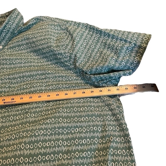 Sonoma Short Sleeve Men’s Green Pattered Shirt-Size 4XB - Picture 5 of 13